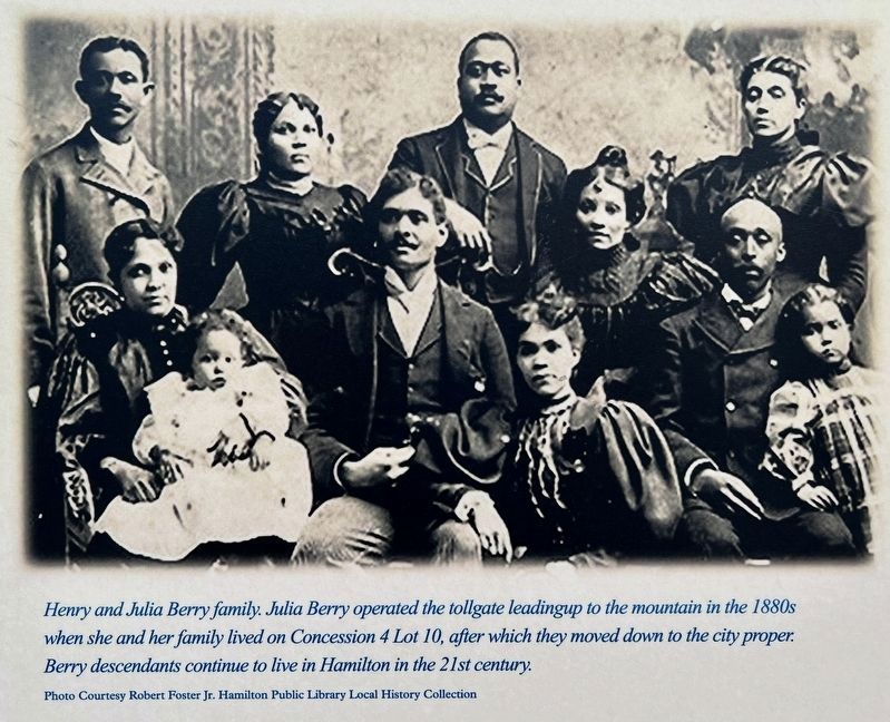 Early Black Community on Hamilton Mountain Marker detail image. Click for full size.