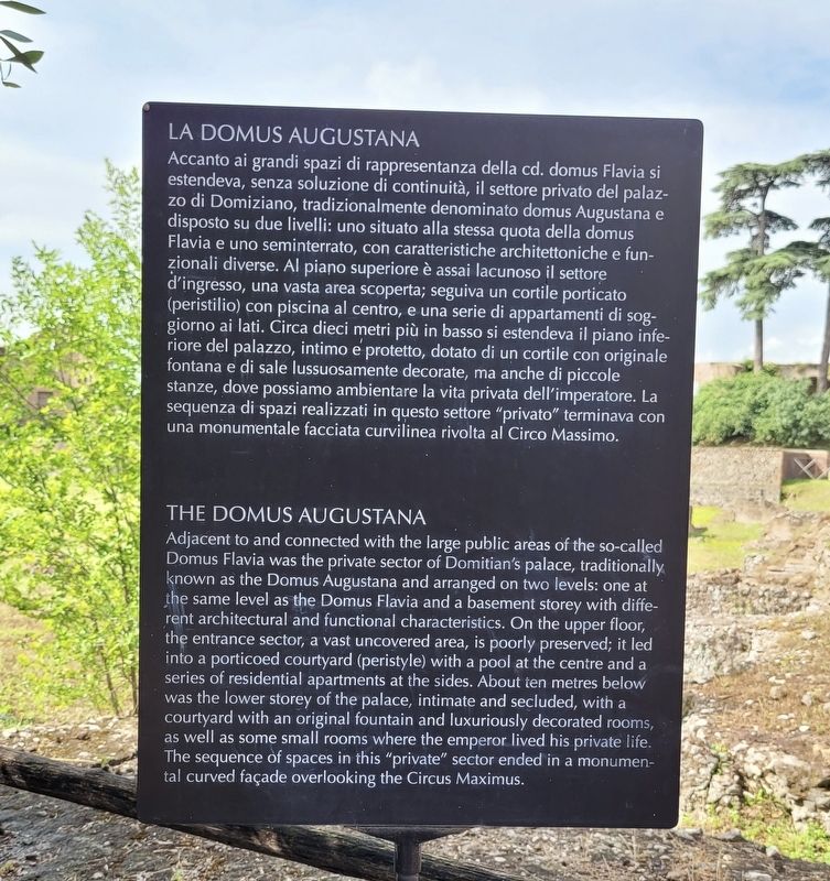 La Domus Augustana / The Domus Augustana Marker image. Click for full size.