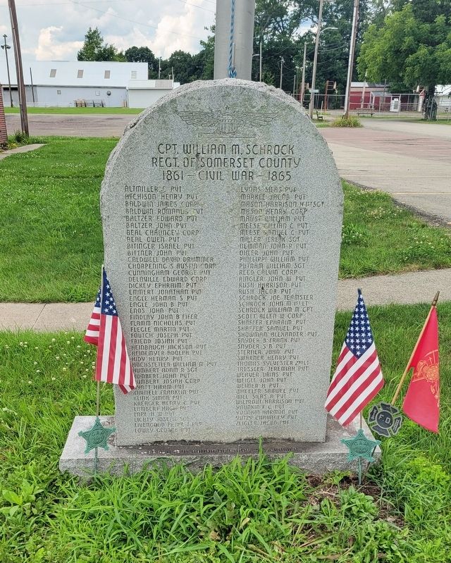 Capt. William M. Schrock's Civil War Regiment Monument image. Click for full size.