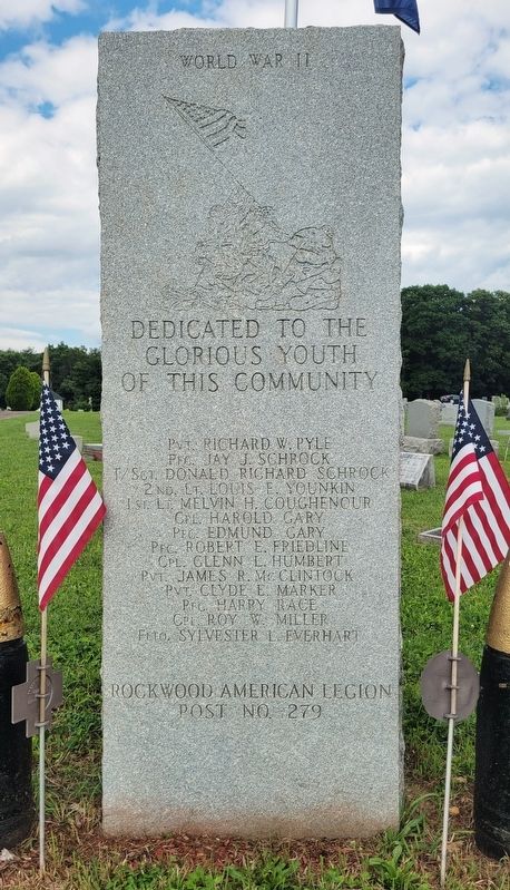 Dedicated to the Glorious Youth of This Community Marker image. Click for full size.