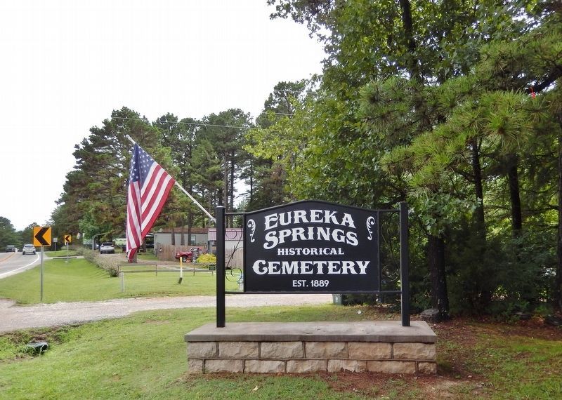 Eureka Springs Cemetery Sign image. Click for full size.