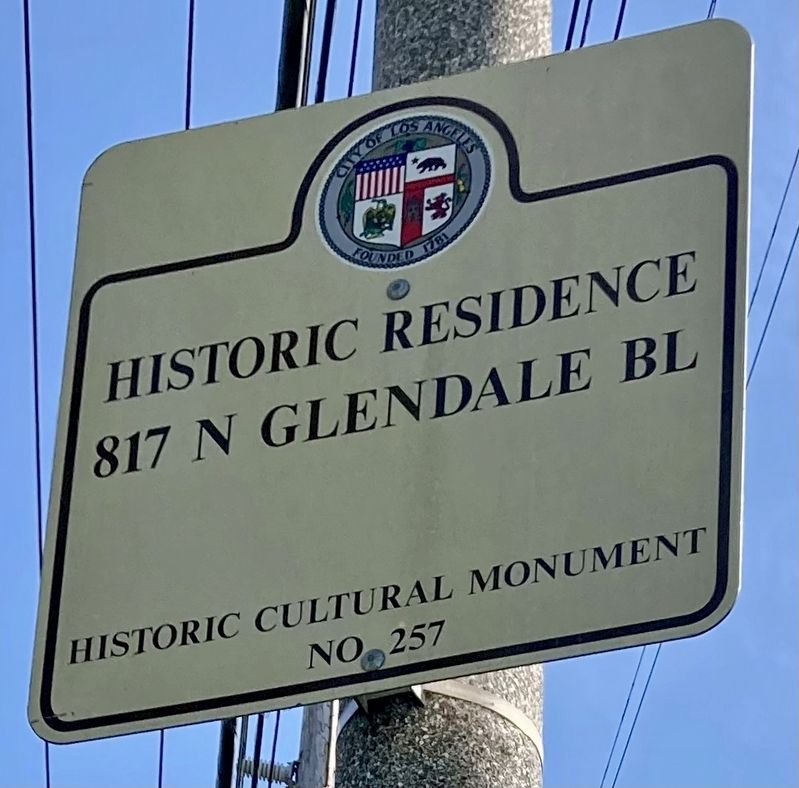 817 N Glendale Bl Marker image. Click for full size.