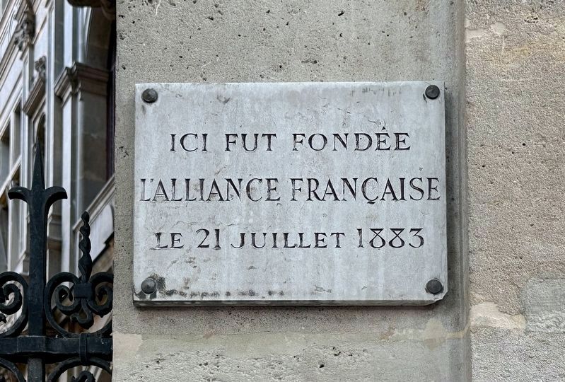 L�Alliance Fran�aise Marker image. Click for full size.