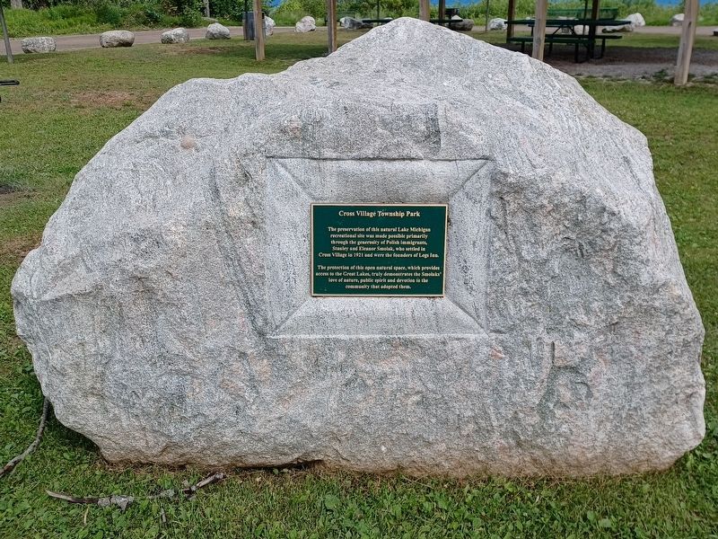 Cross Village Township Park Marker image. Click for full size.