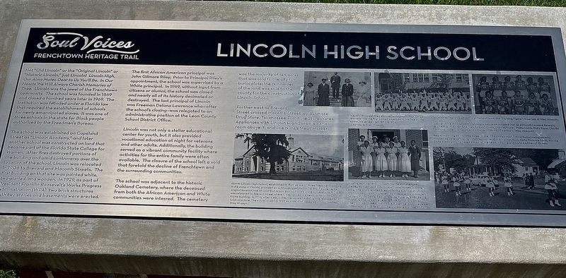 Lincoln High School Marker. Click for full size. Lincoln High School Marker image. Click for full size.