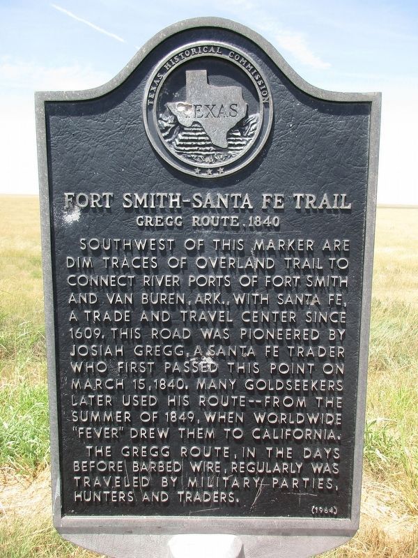 Fort Smith-Sante Fe Trail Marker image. Click for full size.
