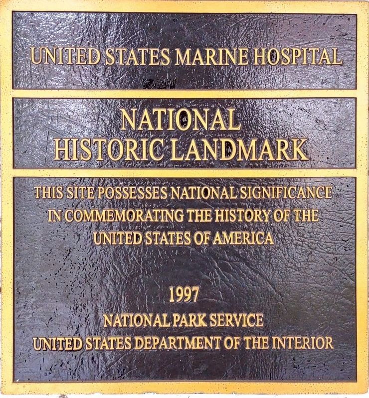 U.S. Marine Hospital National Historic Landmark Marker image. Click for full size.