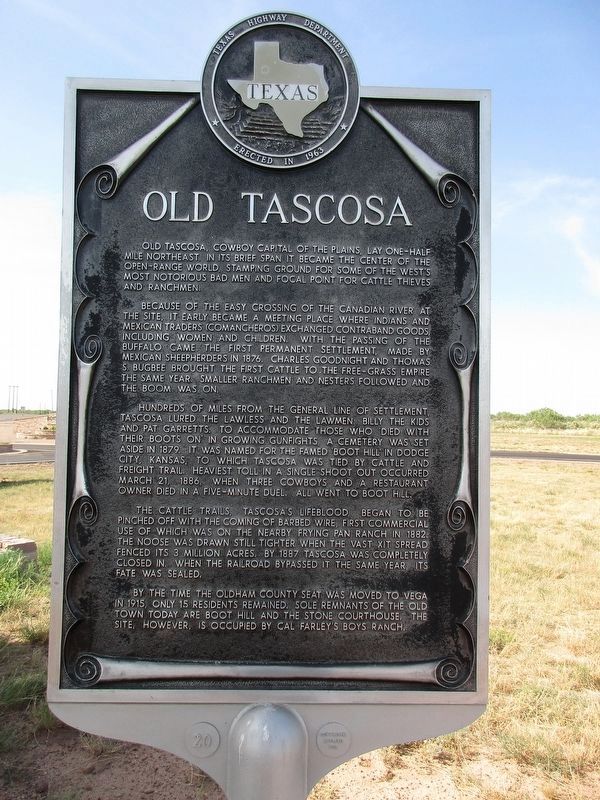 Old Tascosa Marker image. Click for full size.