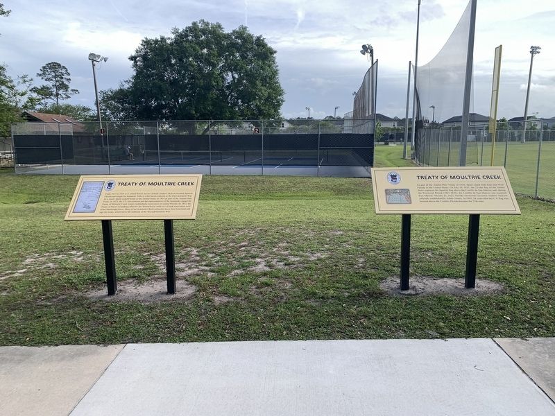 Treaty of Moultrie Creek Marker image. Click for full size.