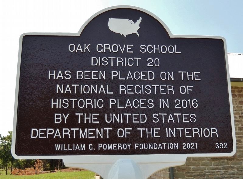 Oak Grove School District 20 Marker image. Click for more information.