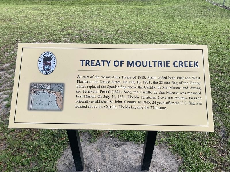 Treaty of Moultrie Creek Marker image. Click for full size.