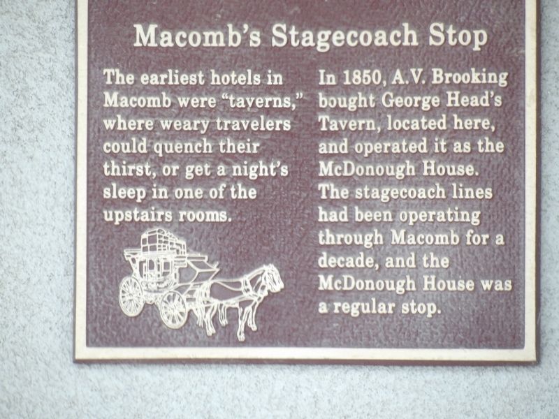Macomb's Stagecoach Stop Marker image. Click for full size.