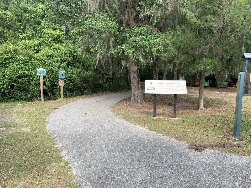 Canopy Shores History Marker. Click for full size. Canopy Shores History Marker image. Click for full size.