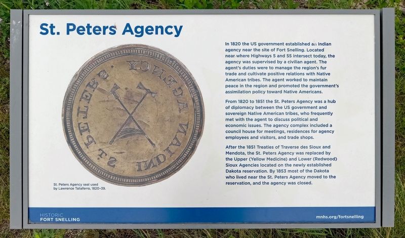 St. Peters Agency Marker image. Click for full size.