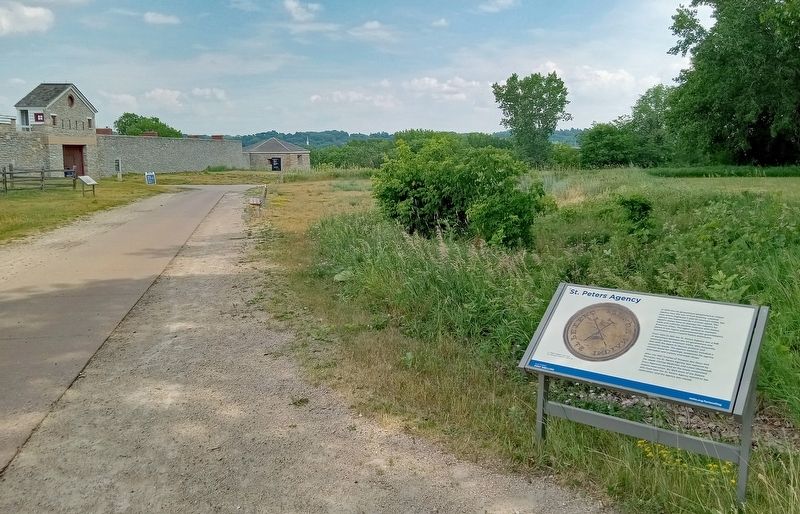 St. Peters Agency Marker at Historic Fort Snelling image. Click for full size.