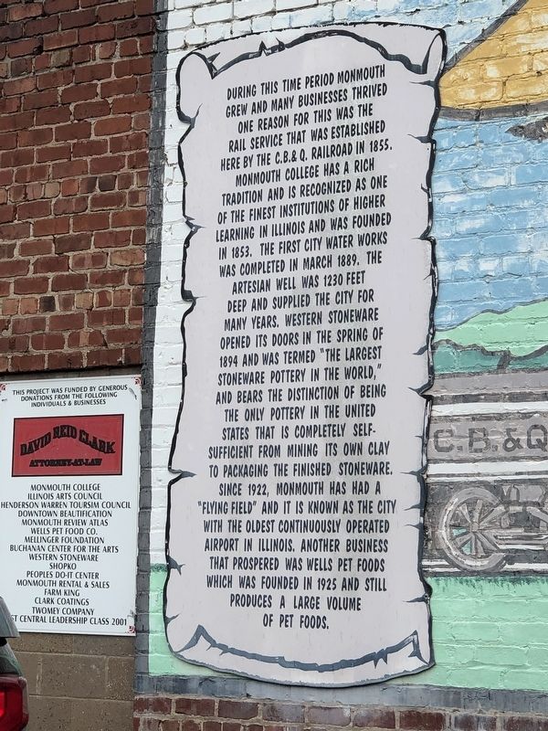Monmouth 1850-1930 Marker detail image. Click for full size.