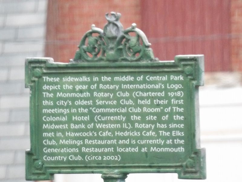 Monmouth Rotary Club Marker image. Click for full size.