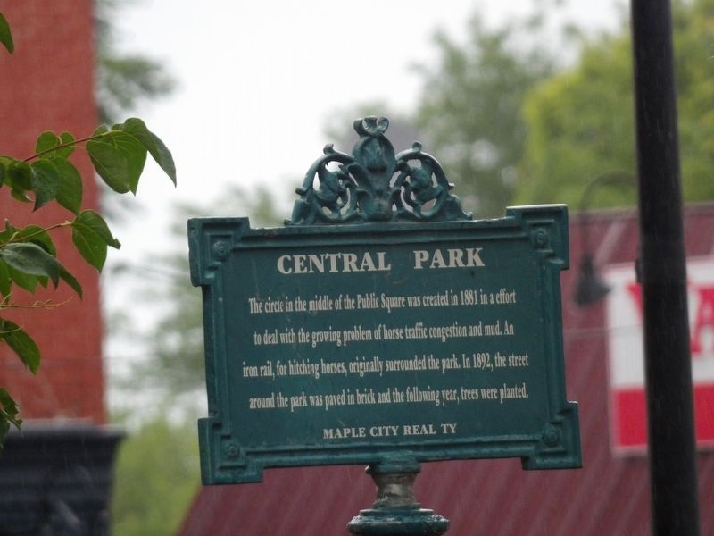 Central Park side of marker image. Click for full size.