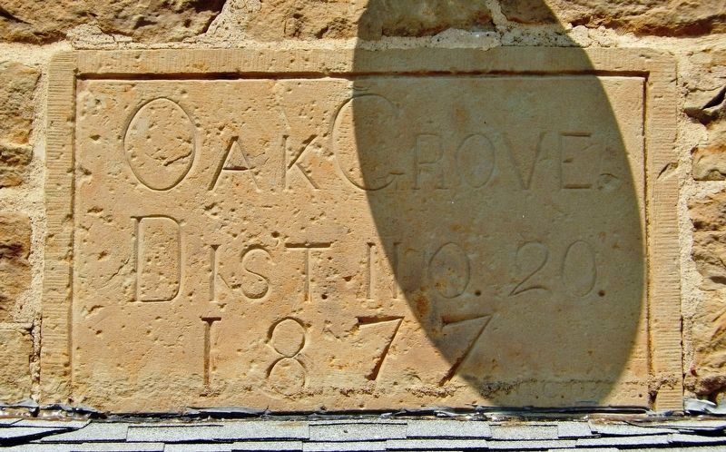 Oak Grove School Date Stone image. Click for full size.