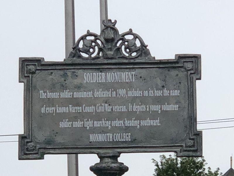 Soldier Monument side of marker. Click for full size. Soldier Monument side of marker image. Click for full size.