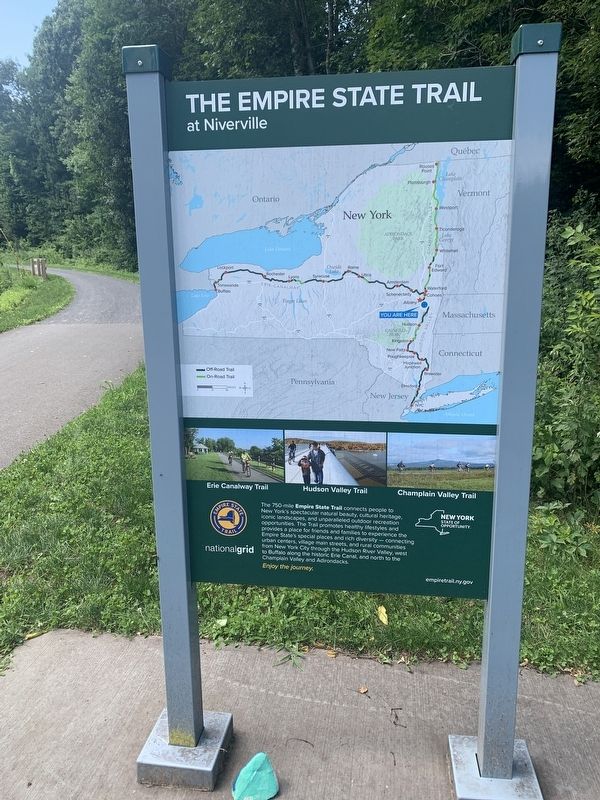 The Empire State Trail at Niverville Marker, Side Two image. Click for full size.