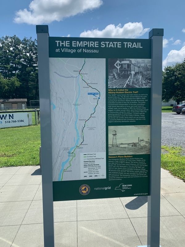 The Empire State Trail at Village of Nassau Marker image. Click for full size.