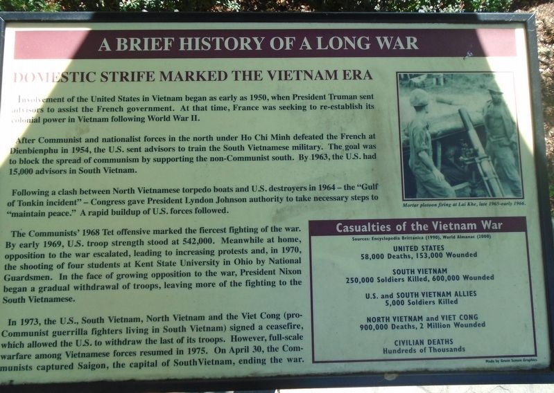 A Brief History of a Long War Marker image. Click for full size.