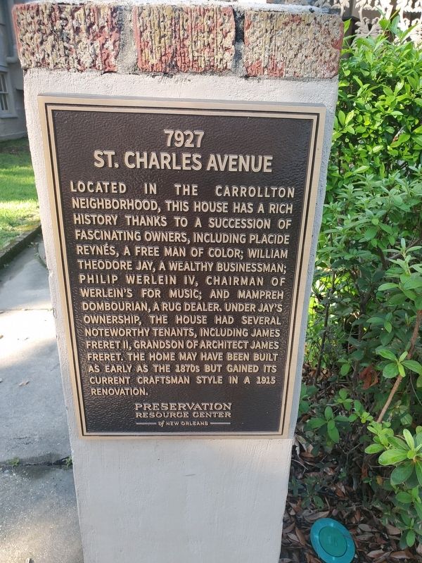7927 St. Charles Avenue Marker image. Click for full size.