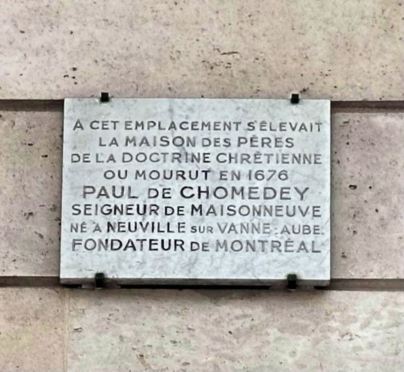 Paul de Chomedey Marker. Click for full size. Paul de Chomedey Marker image. Click for full size.