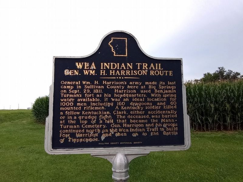 Wea Indian Trail Marker image. Click for full size.