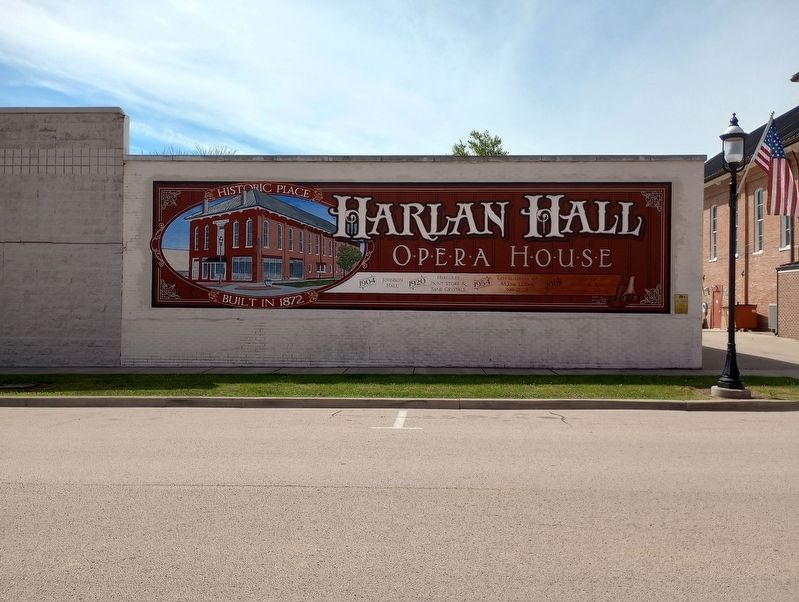 Harlan Hall Opera House Marker image. Click for full size.
