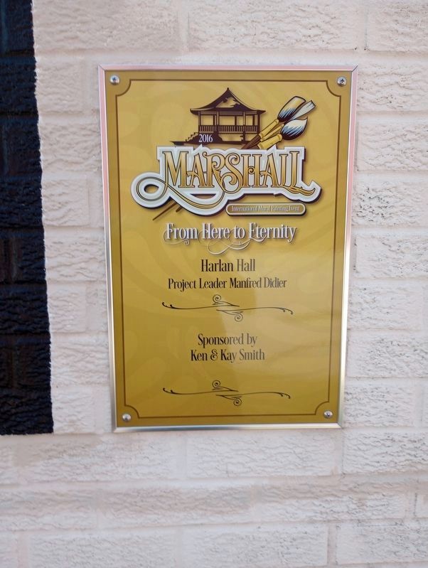 Harlan Hall Opera House Marker dedication plaque image. Click for full size.