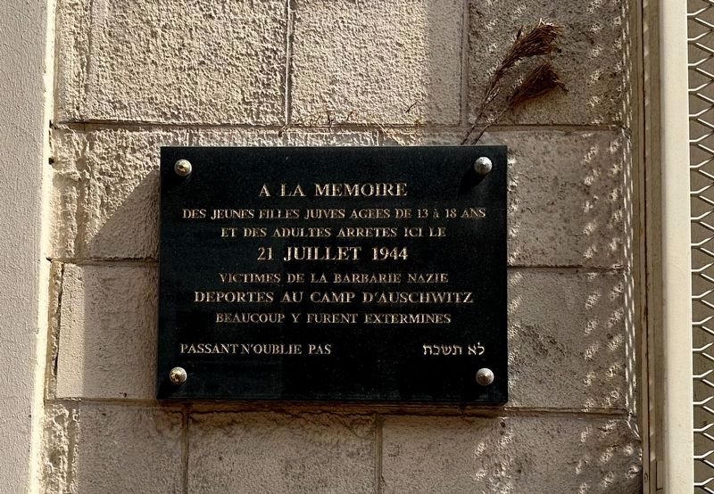 July 21, 1944 Jewish Deportation Memorial Marker. Click for full size. July 21, 1944 Jewish Deportation Memorial Marker image. Click for full size.