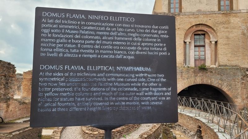 Domus Flavia. Ninfeo Ellittico / Domus Flavia. Elliptical Nymphaeum Marker image. Click for full size.