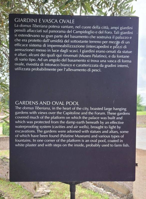 Giardini e Vasca Ovale / Gardens and Oval Pool Marker image. Click for full size.