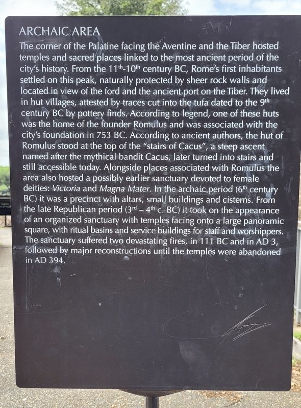 Zona Arcaica / Archaic Area Marker - English. Click for full size. Zona Arcaica / Archaic Area Marker - English image. Click for full size.