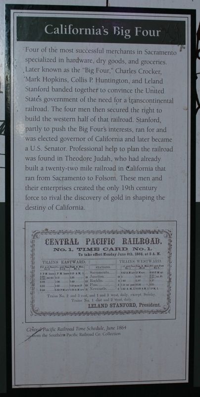 California's Big Four Marker image. Click for full size.
