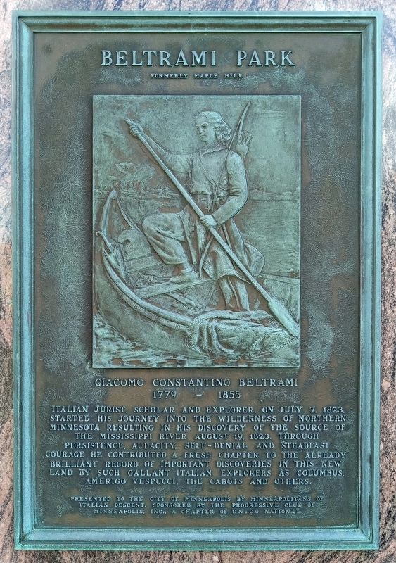Beltrami Park Marker. Click for full size. Beltrami Park Marker image. Click for full size.