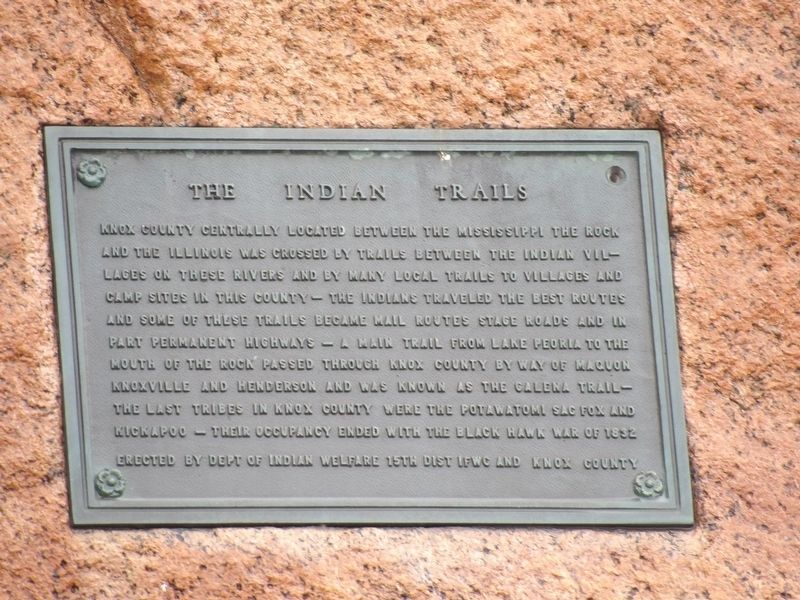 The Indian Trails Marker. Click for full size. The Indian Trails Marker image. Click for full size.