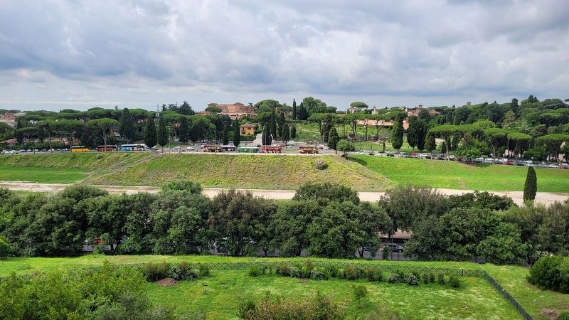 The view of the valley of the Circus Maximus. Click for full size. The view of the valley of the Circus Maximus image. Click for full size.