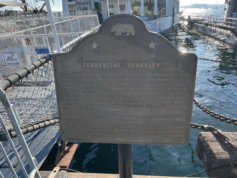 Ferryboat "Berkeley" Marker image. Click for full size.