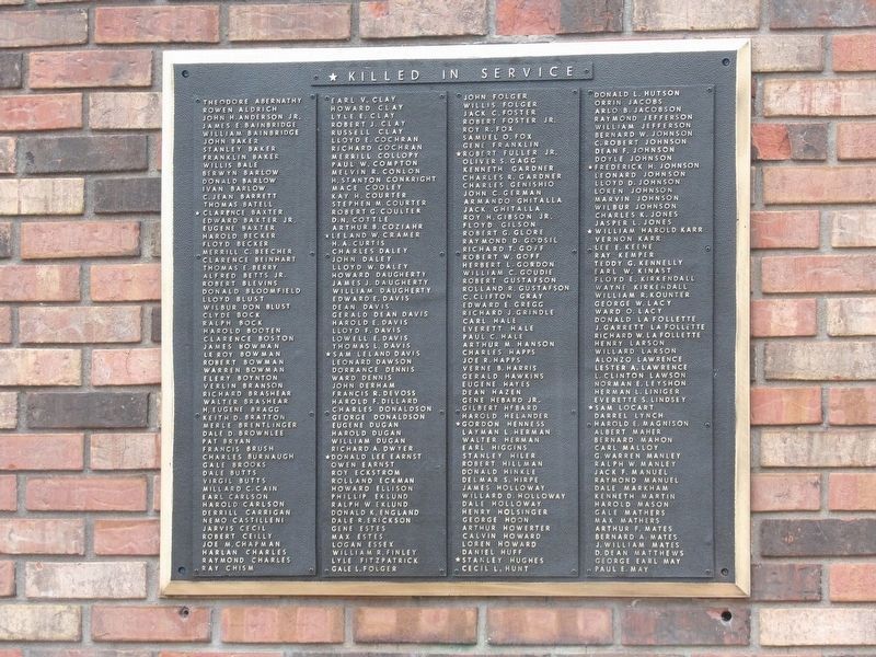Knoxville Honor Roll (World War II) image. Click for full size.