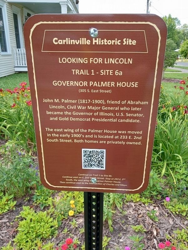 Governor Palmer House Marker. Click for full size. Governor Palmer House Marker image. Click for full size.