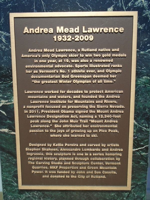 Andrea Mead Lawrence Marker image. Click for full size.