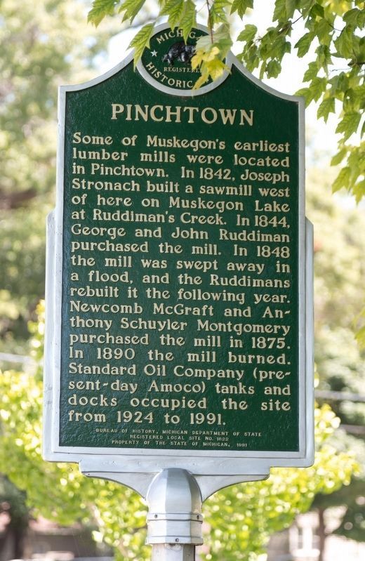 Pinchtown Marker, Side One image. Click for full size.