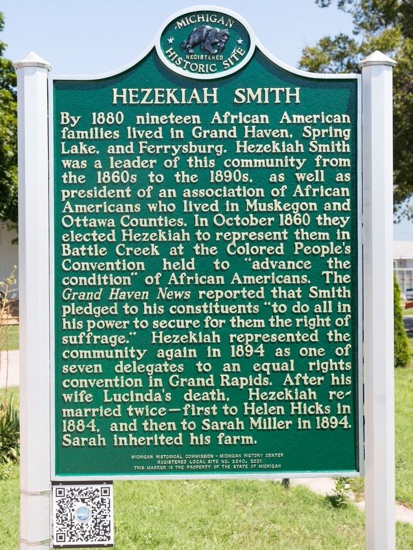 Hezekiah Smith side of marker image. Click for full size.