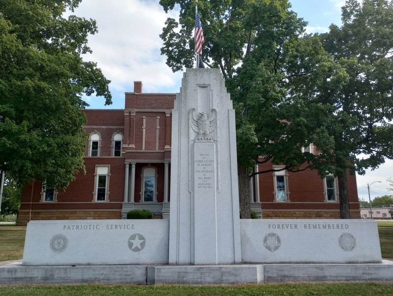 Jasper County Veterans Memorial. Click for full size. Jasper County Veterans Memorial image. Click for full size.