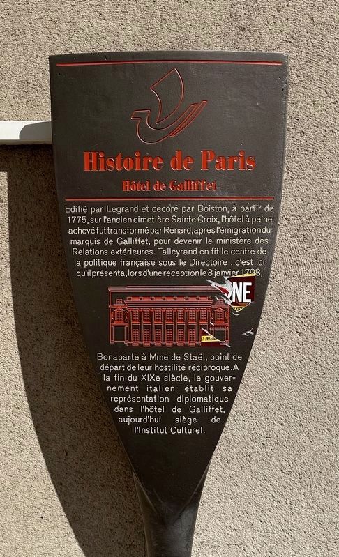 H�tel de Gallifet Marker image. Click for full size.