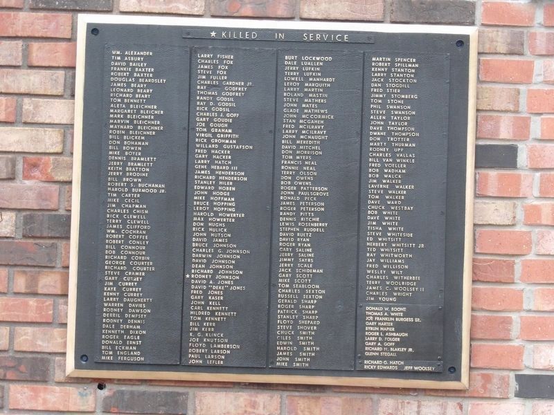 Knoxville Honor Roll (Vietnam War). Click for full size. Knoxville Honor Roll (Vietnam War) image. Click for full size.