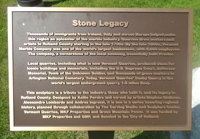 Stone Legacy Marker image. Click for full size.
